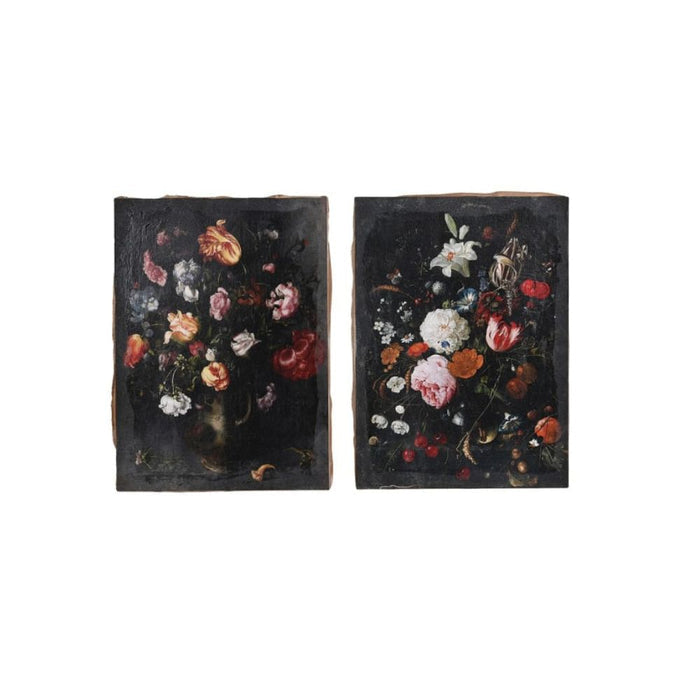 Dark Bloom Panel Print Set of 2