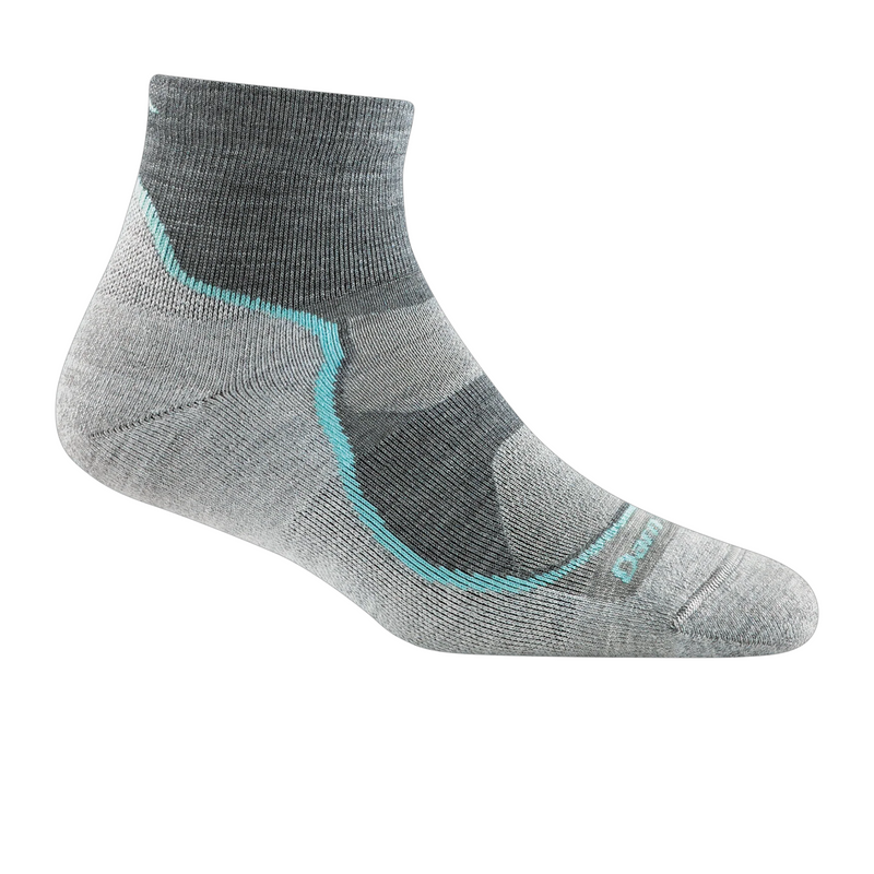 Darn Tough Light Hiker Lightweight Cushion Quarter Sock (Women) - Slate Accessories - Socks - Performance - The Heel Shoe Fitters