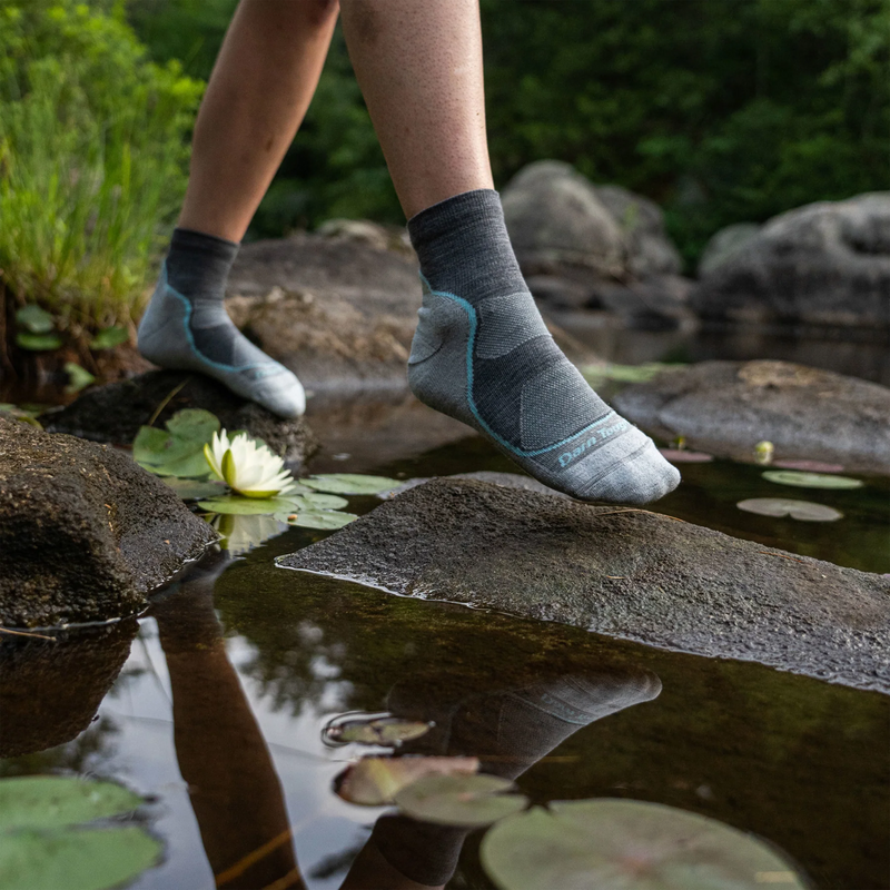 Darn Tough Light Hiker Lightweight Cushion Quarter Sock (Women) - Slate Accessories - Socks - Performance - The Heel Shoe Fitters