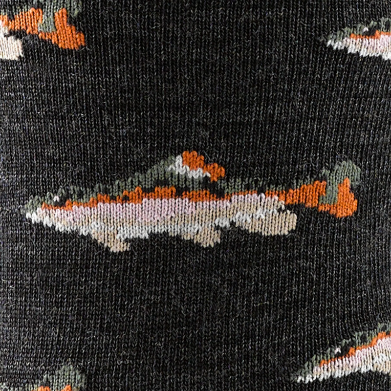 Darn Tough Spey Fly Crew Sock (Men) - Charcoal Accessories - Socks - Lifestyle - The Heel Shoe Fitters