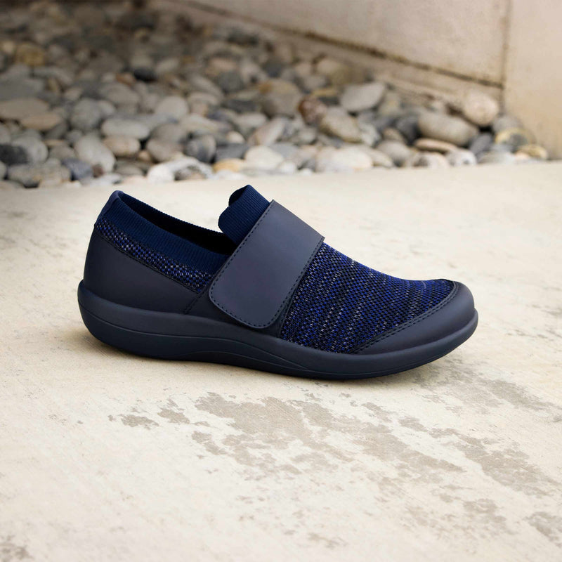 Dasher Navy Multi Shoe | Alegria Shoes