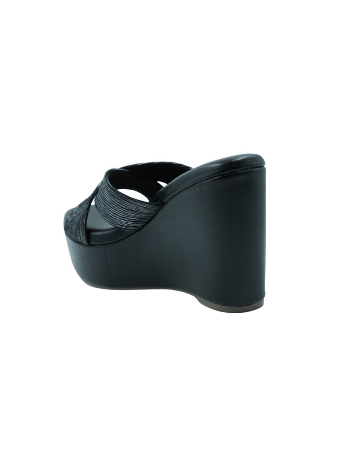 Delis Black Wedge Heels