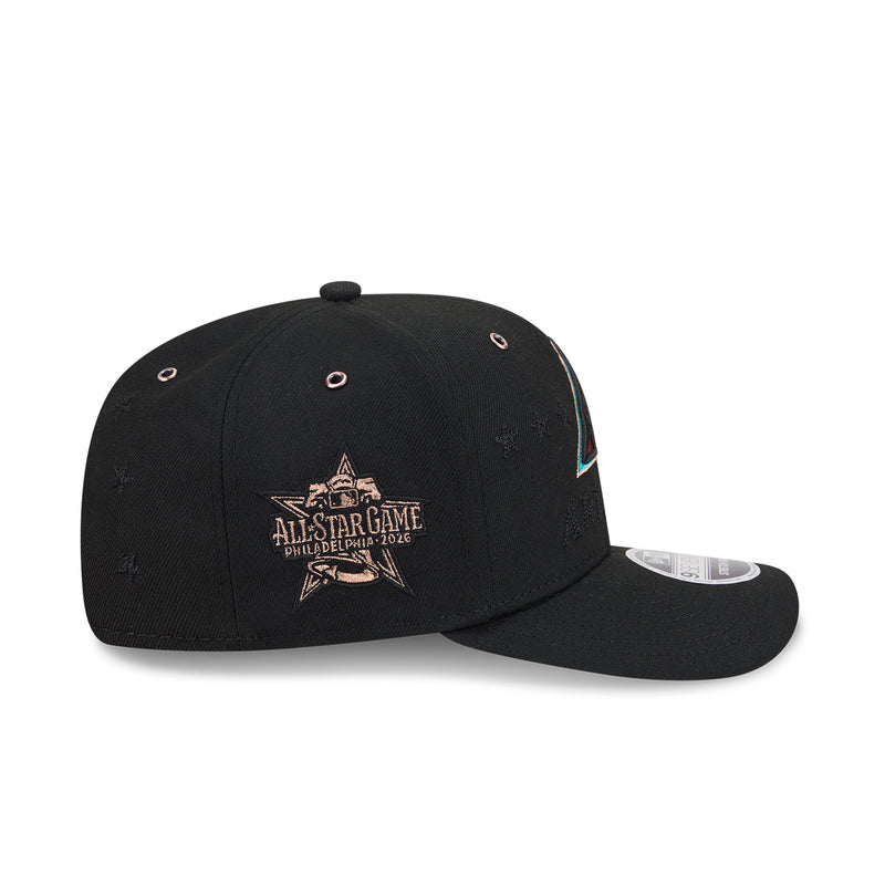 Black snapback cap side with All-Star Game star patch embroidery.