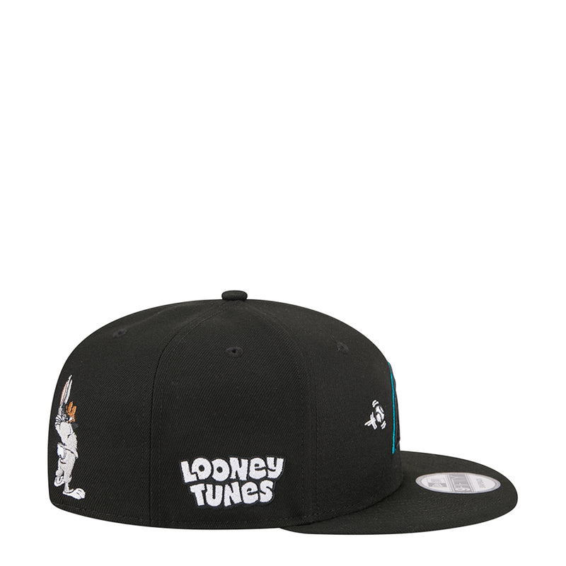 Black baseball cap with Looney Tunes text and small Bugs Bunny side art