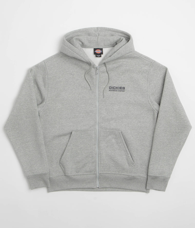 Dickies Bolivar Full Zip Hoodie in Grey Melange