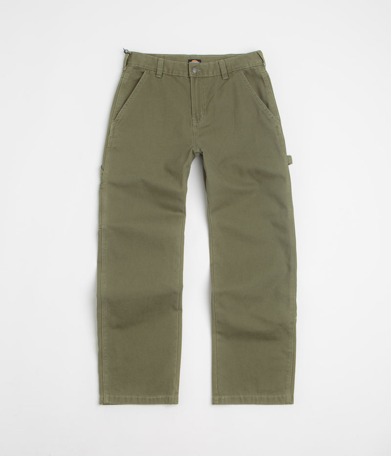 Dickies Carpenter Canvas Pants in Military Green