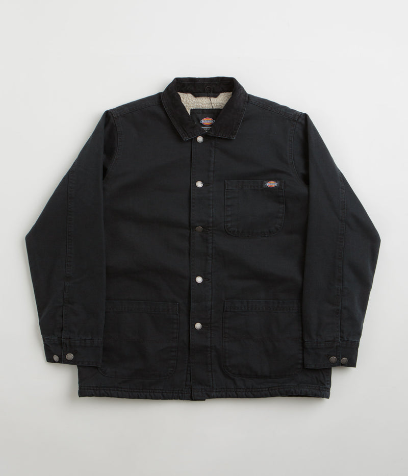 Dickies Duck High Pile Fleece Line Chore Jacket in Black