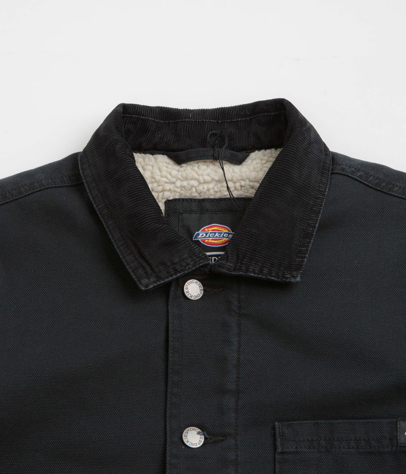 Dickies Duck High Pile Fleece Line Chore Jacket in Black