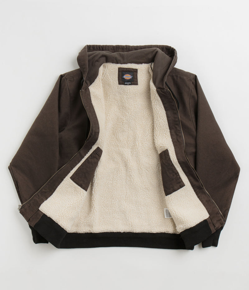 Dickies Hooded Duck Canvas Jacket in Dark Brown