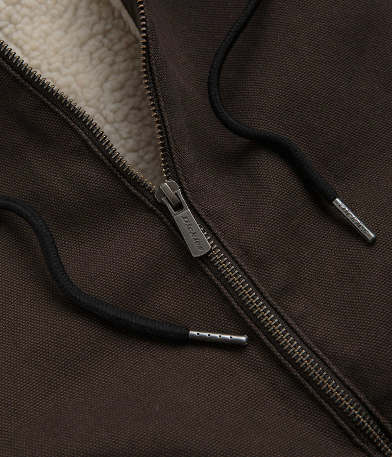 Dickies Hooded Duck Canvas Jacket in Dark Brown