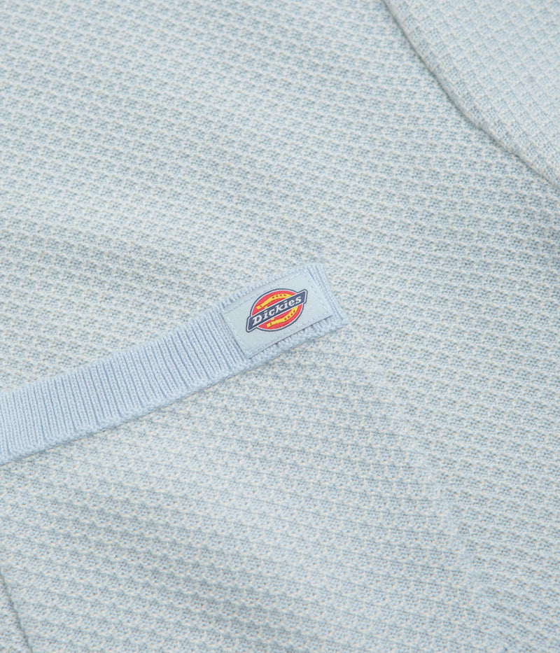 Dickies Rocky Knit Short Sleeve Polo Shirt in Whitecap Grey