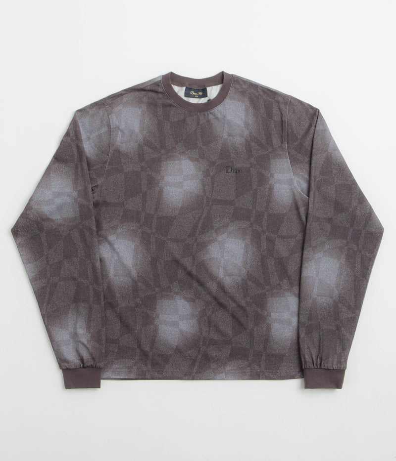 Dime Abstract Long Sleeve T-Shirt in Static Black