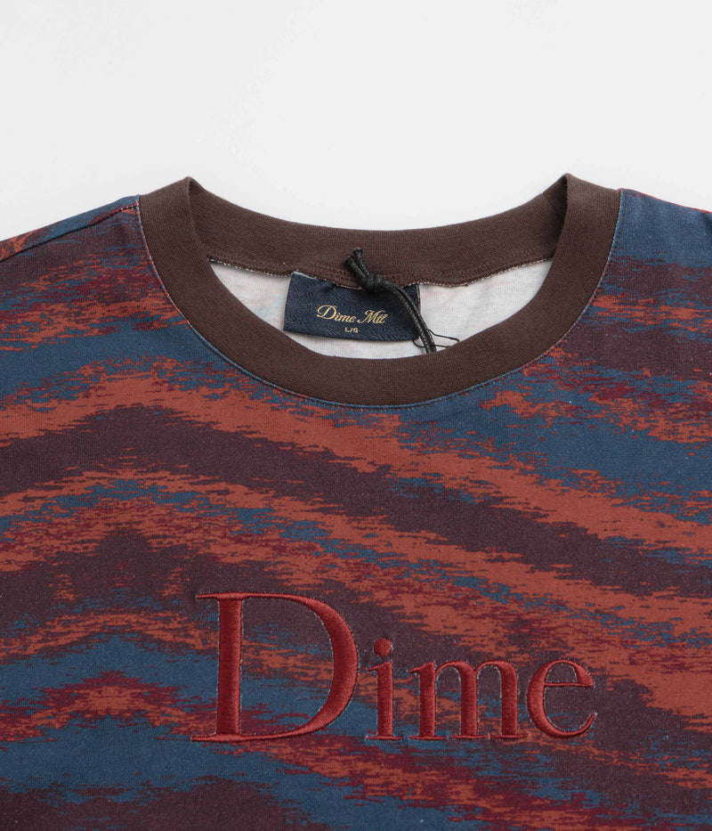 Dime Brushstroke Shirt in Bordeaux