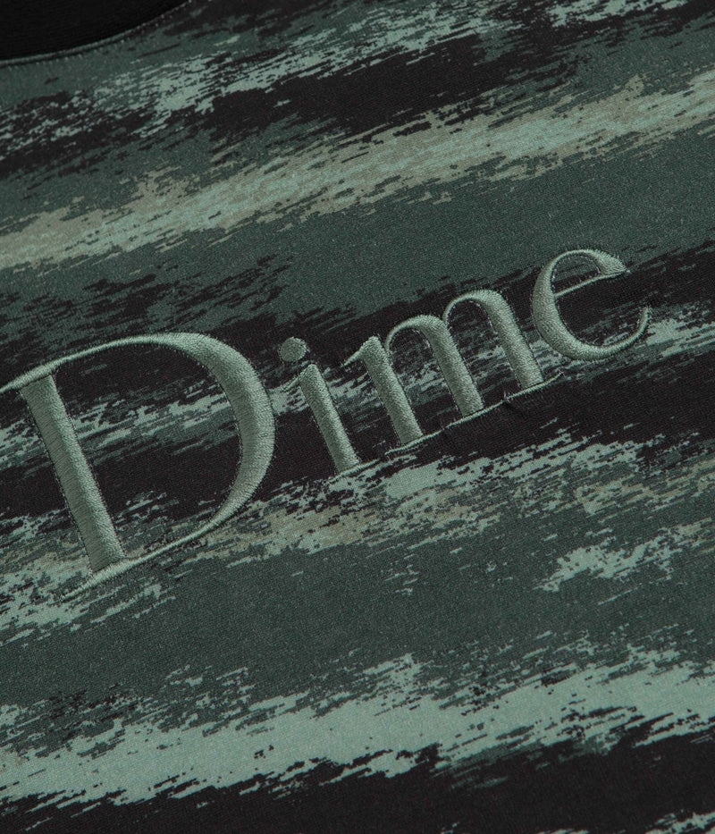 Dime Brushstroke Shirt in Hunter Green