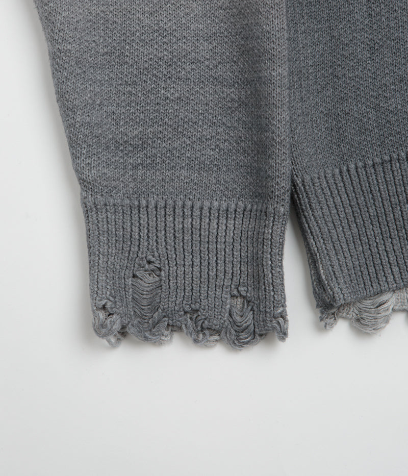 Dime Cat Knit Sweatshirt in Storm