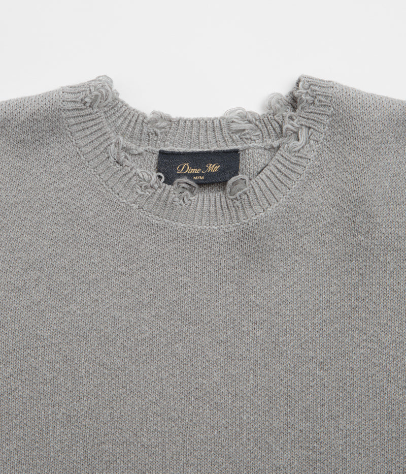 Dime Cat Knit Sweatshirt in Storm