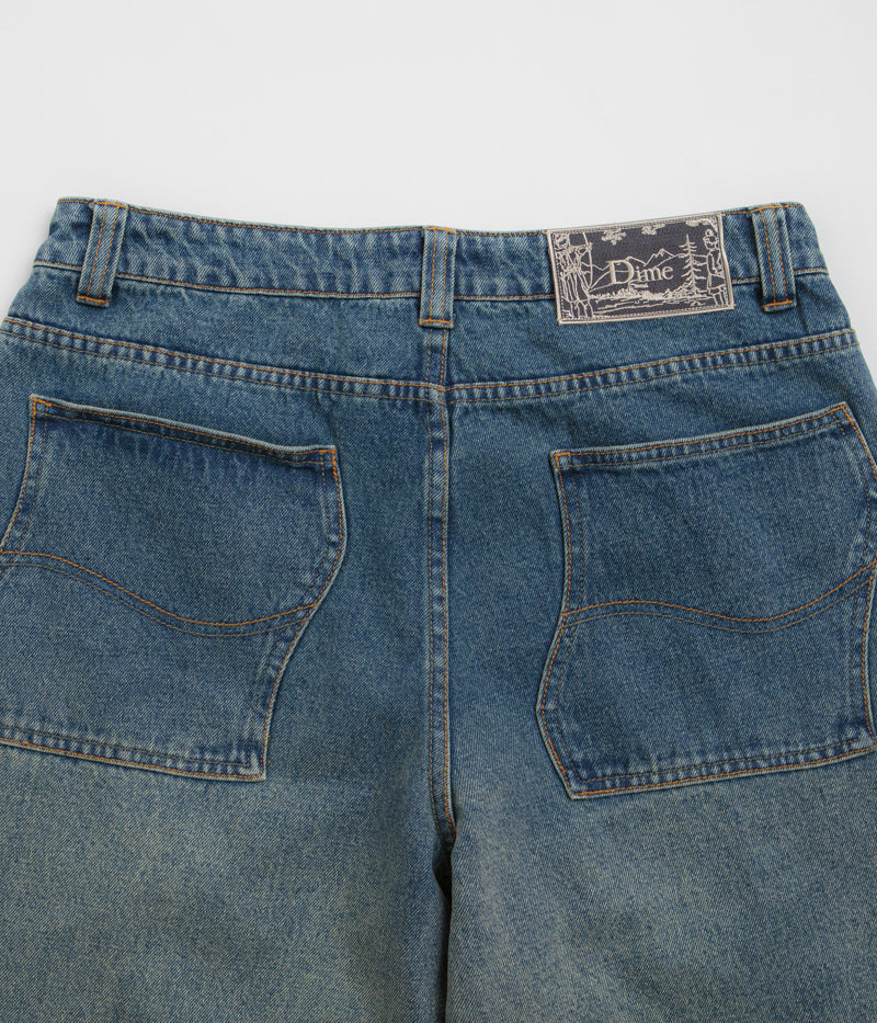 Dime Classic Baggy Jeans in Dipped Sandblasted Indigo