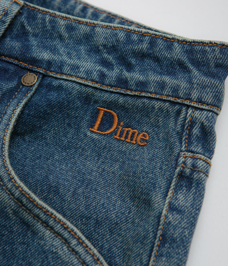 Dime Classic Baggy Jeans in Dipped Sandblasted Indigo