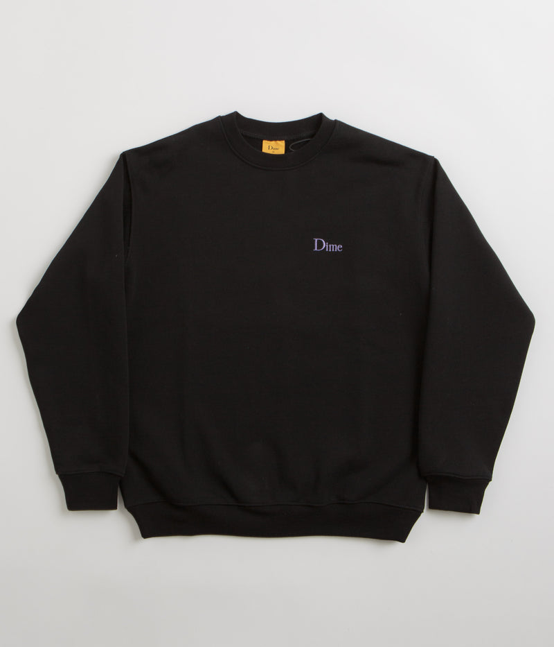 Dime Classic Small Logo Crewneck Sweatshirt in Black