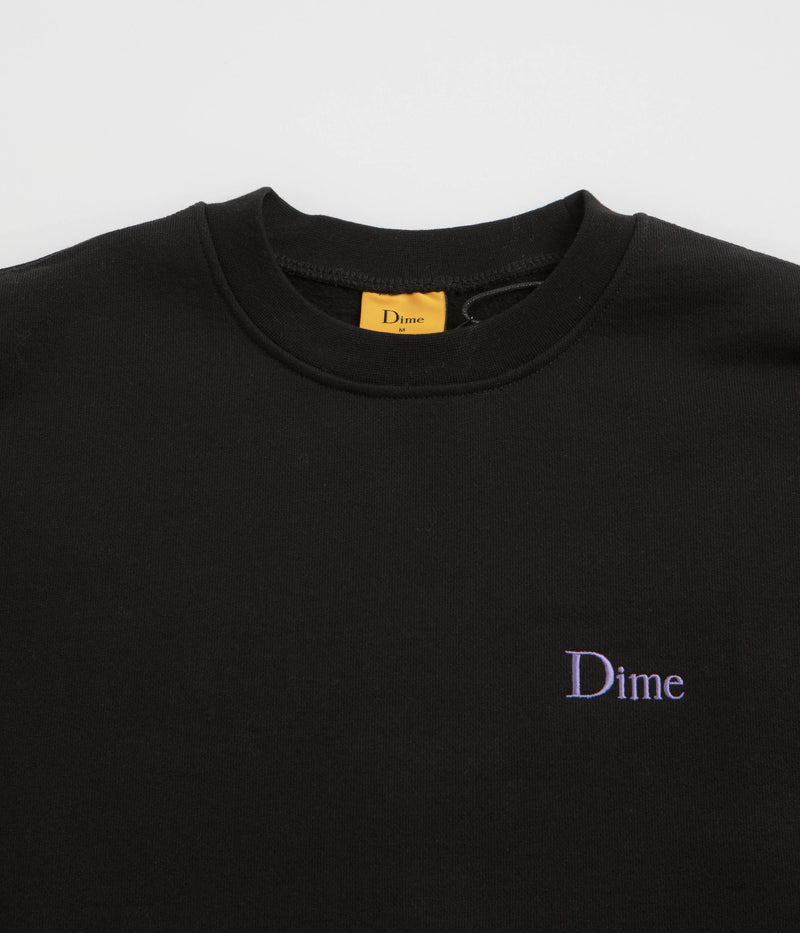 Dime Classic Small Logo Crewneck Sweatshirt in Black