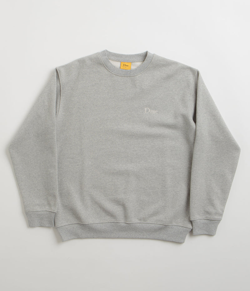 Dime Classic Small Logo Crewneck Sweatshirt in Heather Grey