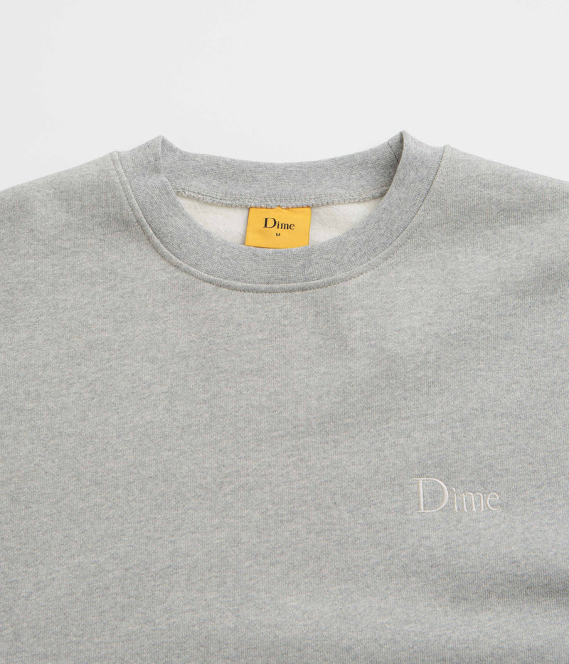 Dime Classic Small Logo Crewneck Sweatshirt in Heather Grey