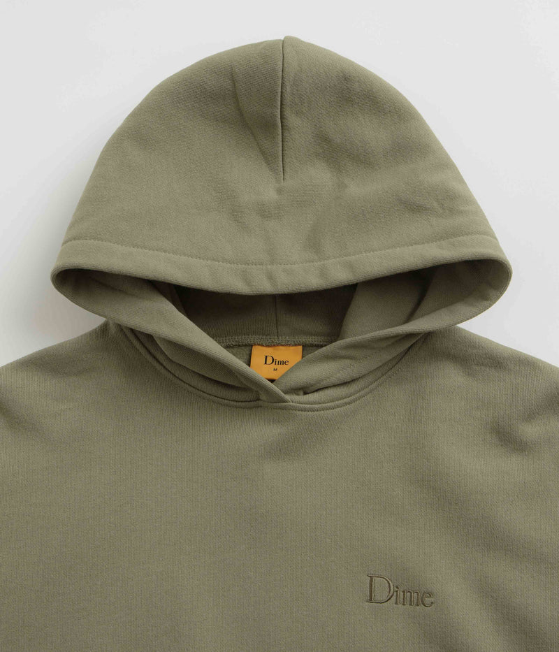 Dime Classic Small Logo Hoodie in Warm Khaki