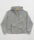 Dime Cursive Zip Hoodie in Stone Silver