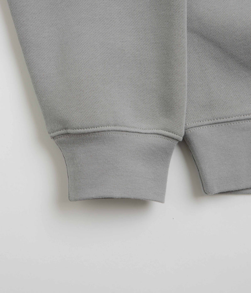 Dime Cursive Zip Hoodie in Stone Silver