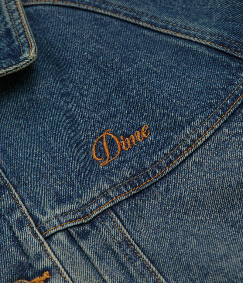 Dime Denim Jacket in Dipped Sandblasted Indigo