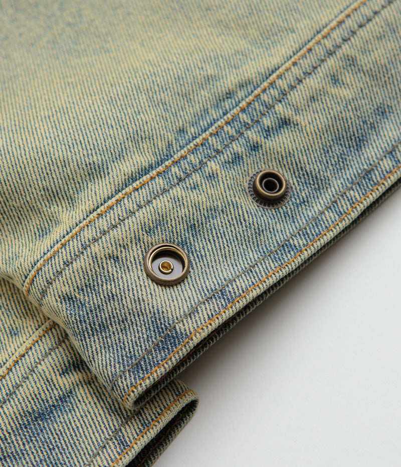 Dime Denim Jacket in Dipped Sandblasted Indigo