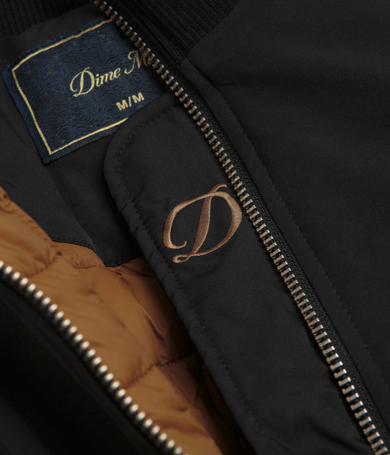 Dime Insulated Bomber Jacket in Black