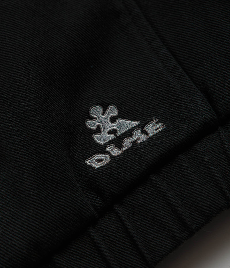 Dime Panel Denim Hooded Bomber Jacket in Charcoal