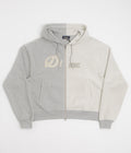 Dime Reverse French Terry Full Zip Hoodie in Heather Grey