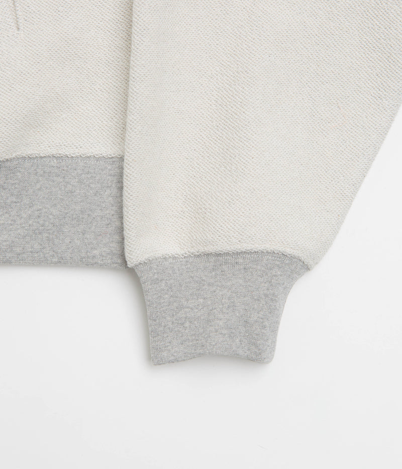 Dime Reverse French Terry Full Zip Hoodie in Heather Grey