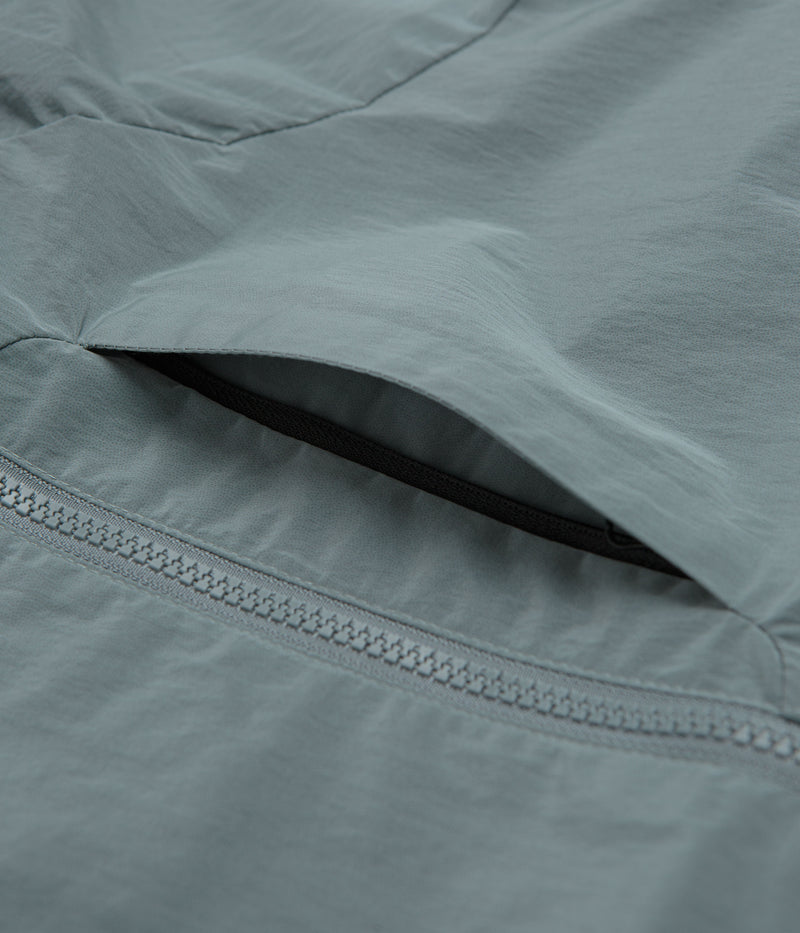 Dime Taffeta Windbreaker Full Zip Jacket in Frost