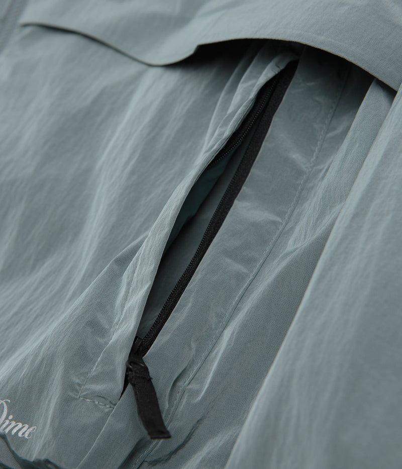 Dime Taffeta Windbreaker Full Zip Jacket in Frost