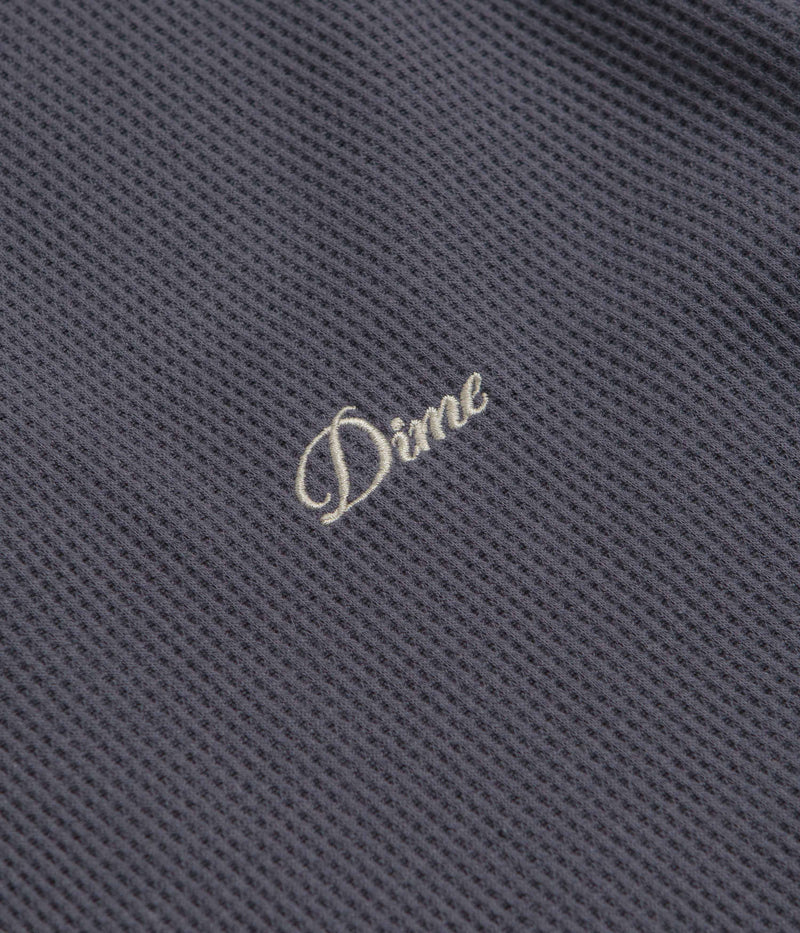Dime Waffle Polo Shirt in Indigo