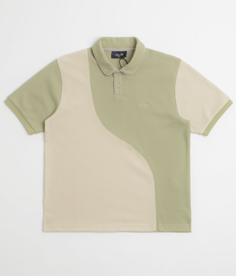 Dime Waffle Polo Shirt in Sage