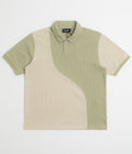 Dime Waffle Polo Shirt in Sage