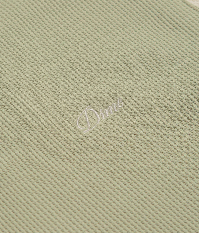 Dime Waffle Polo Shirt in Sage