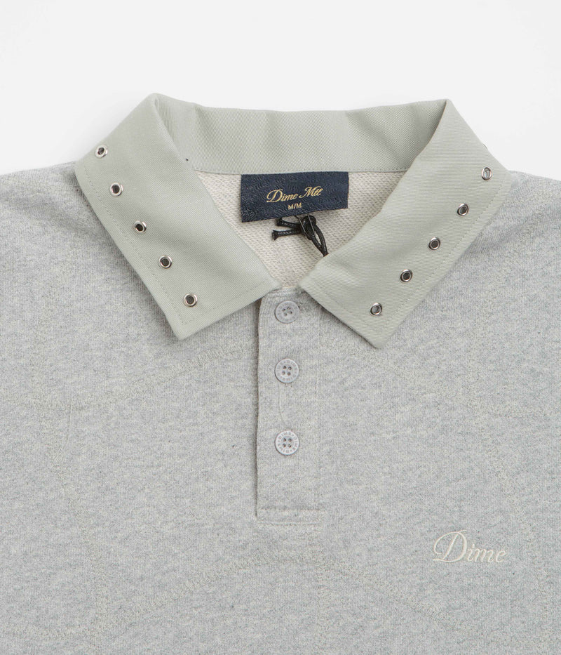 Dime Wave Rugby Shirt in Heather Grey