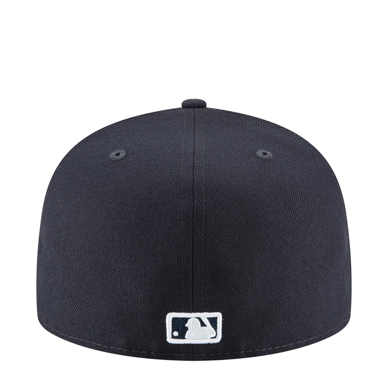 Navy baseball cap with MLB logo on back