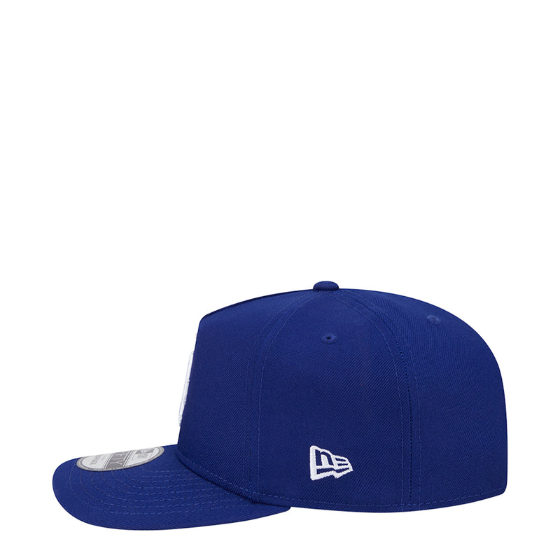 Royal blue A-frame baseball cap with New Era logo on the front
