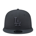 Dark charcoal baseball cap with tonal LA embroidery on the front