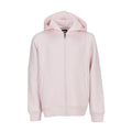 Youth pink zip-front double-knit hoodie with drawstring hood, front pockets