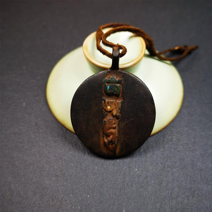Drashi Lhamo Amulet,1.9" - Tibetan Buddhist amulet, view 6