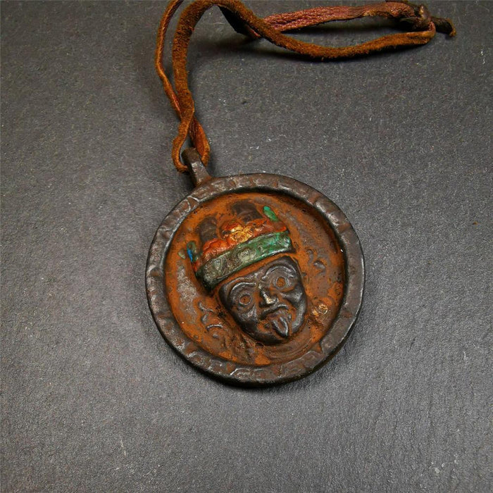 Drashi Lhamo Amulet,1.9" - Tibetan Buddhist amulet, view 7