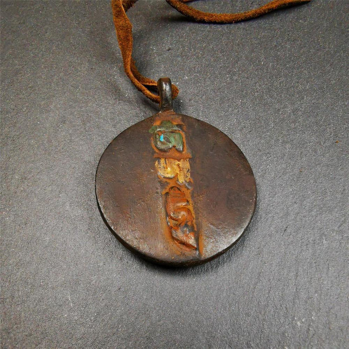 Drashi Lhamo Amulet,1.9" - Tibetan Buddhist amulet, view 8