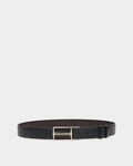 Dress Adjustable And Reversible Belt in Black and Ebano Leather